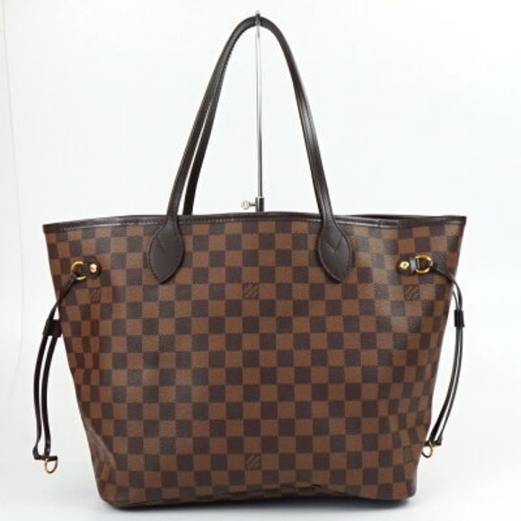 Louis Vuitton Neverfull Damier Ebene Brown Shoulder Bag - Picture 2 of 8